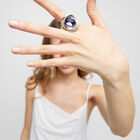 Ring with purple crystal